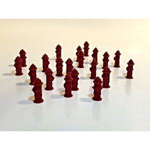 20 HO Scale Fire Hydrants – Layout Street Detail Accessories Railroad Scene 1:87